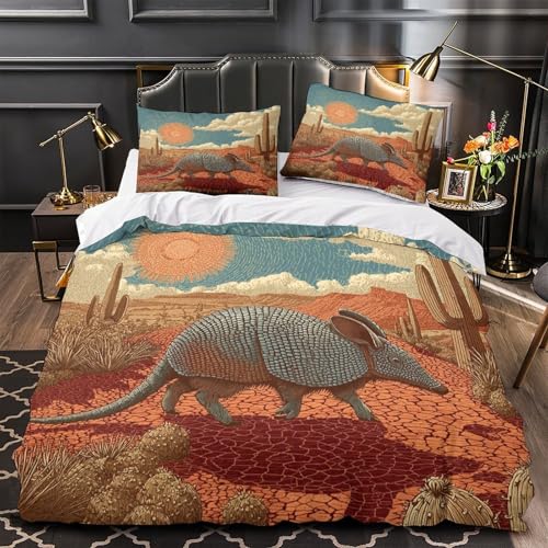 Housse de couette tatou 3D avec eclair cache pour eviter la couette qui glisse