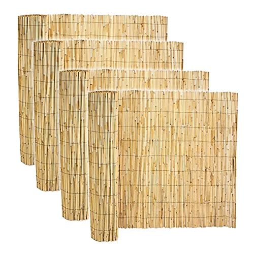 Lot de 4 canisse en Bambou brise vue, clôture de jardin décorative extérieur pour jardin et terrasse,couverture de protection contre le vent et le soleil -...