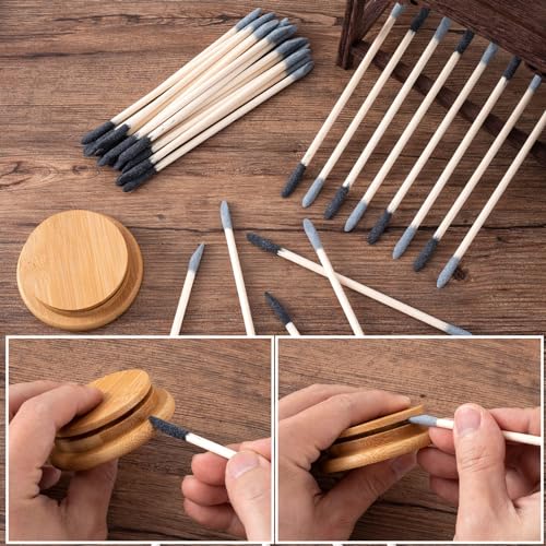Hinzic 20 Pcs Sanding Sticks 5.5 X 0.2 Inch Double End Matchsticks Sanding Twigs 150/280 Grit Fine Detailing Polishing Tool For Plastic Models Miniatures Wood Hobby Stuffers thumb #4
