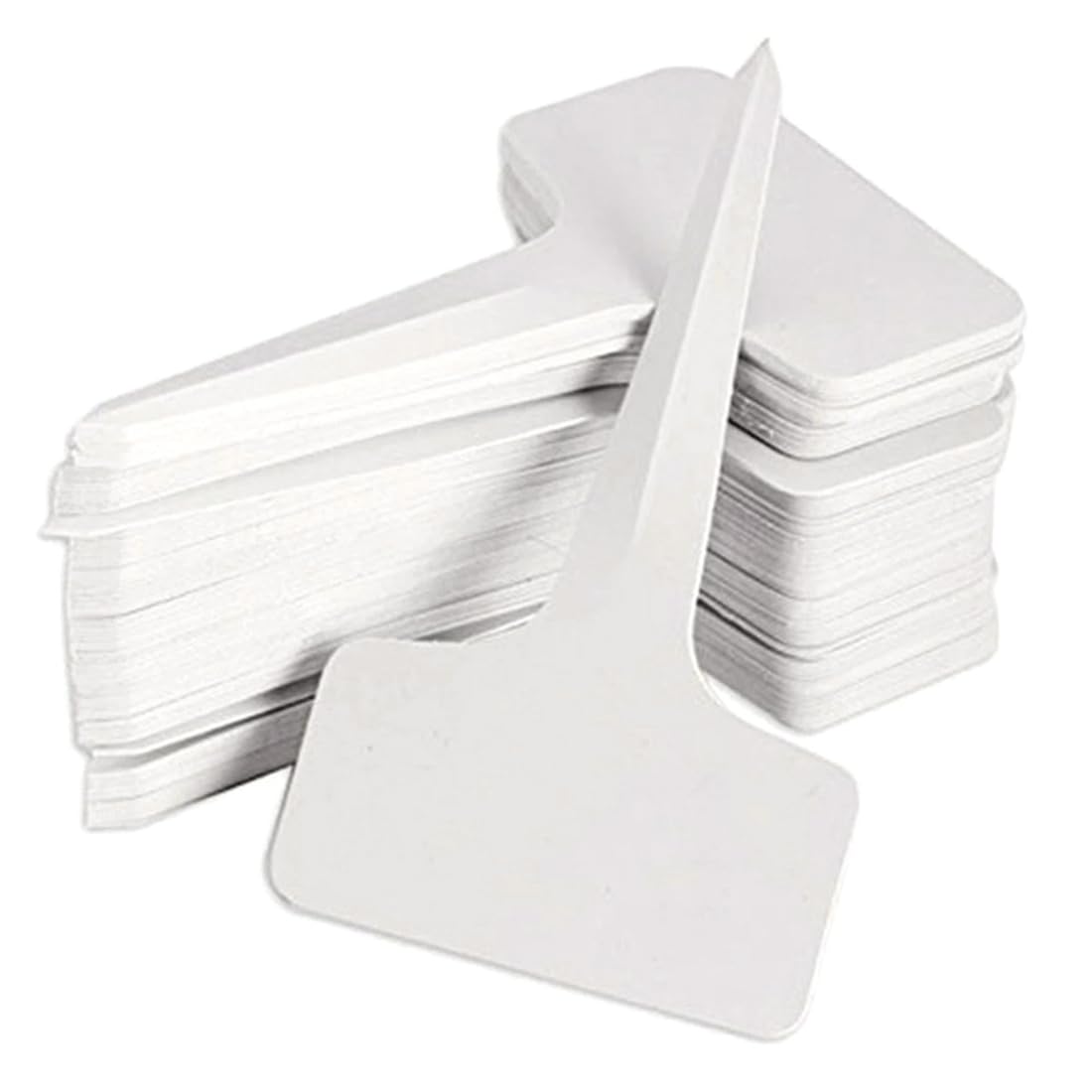 Aundhegrtt As Shown White Plastic Plant T-Type Tags Markers 100Pcs Nursery Garden Labels Seedling Tray Pots Decoration Garden Labels 6X10cm