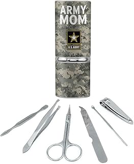 U.S. Army Mom Stainless Steel Manicure Pedicure Grooming Beauty Care Travel Kit