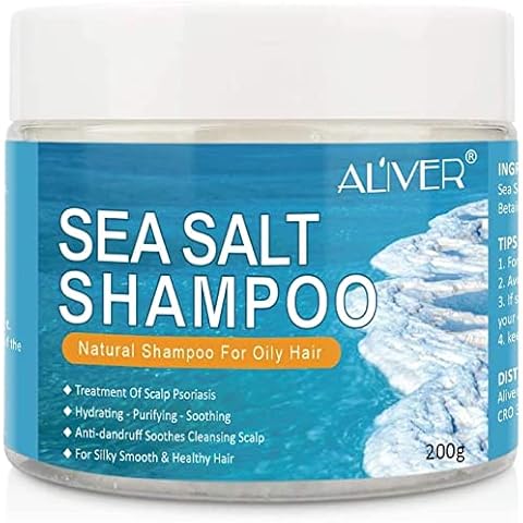 Sea Salt Shampoo, Anti-Dandruff Shampoo, Itchy Scalp Treatment Shampoo for Scalp Psoriasis, Itchy Scalp Relief, Anti Dandruff & Dermatitis for Men & Women 200g Cover