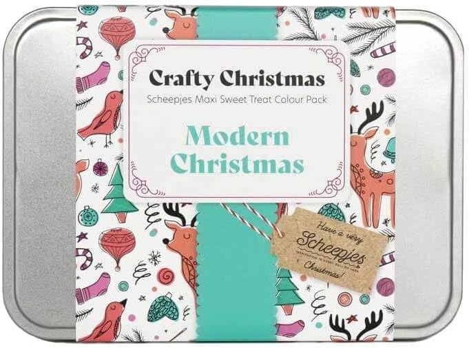 Scheepjes Yarn Crafty Christmas Maxi Sweet Treat Color Pack, 6 skeins by 25 g / 140 m Each (Modern)