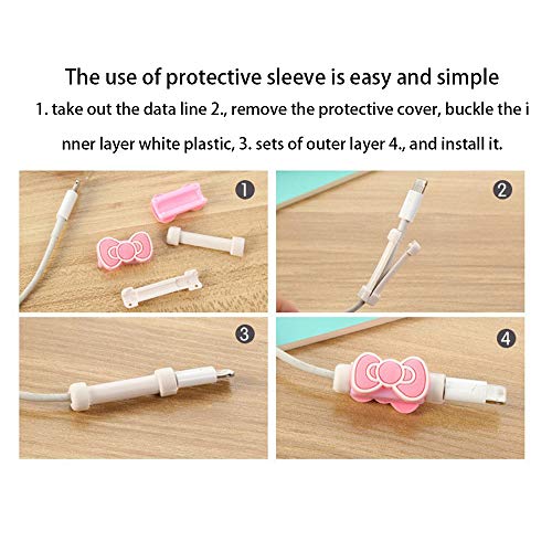 Andoer Animal bonito mordida cabo protetor de dados organizador enrolador para smartphone linha de d