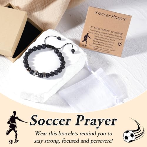 Pulsera deportiva con cruz y cuentas para hombre y mujer miniatura 3