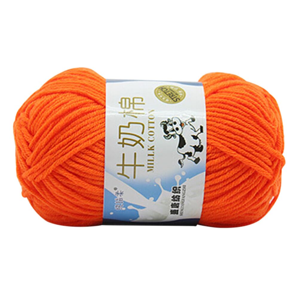 Operitacx 50g Cotton Yarn - Chunky Knitting Yarn For Sweaters, Hats And Scarves