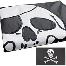 Pirate Edward England Flag Embroidered 3x5 Outdoor Double Sided Pirate Jolly Roger Flags Banner for Outside 3ply Embroidered with 2 Brass Grommets Vivid Colors Waterproof
