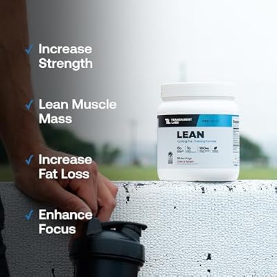 Transparent Labs Lean Pre-Workout (30 Servings, Strawberry Lemonade) & Hydrate Electrolytes Powder (40 Servings, Tropical Punch)