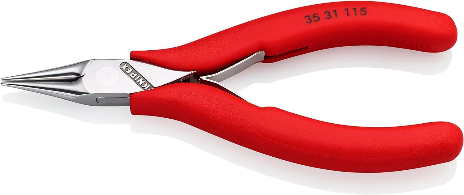 KNIPEX Szczypce dla elektroników ze złączem wsuwkowym z nasadkami z antypoślizgowego tworzywa sztucznego 115 mm, 35 31 115