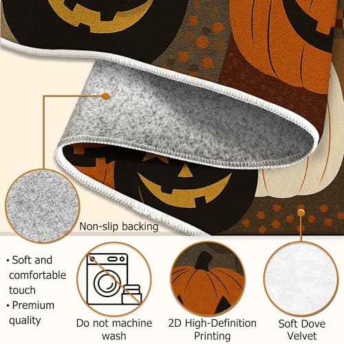 Tapis lune d'Halloween pour salon et chambre sous table rectangulaire