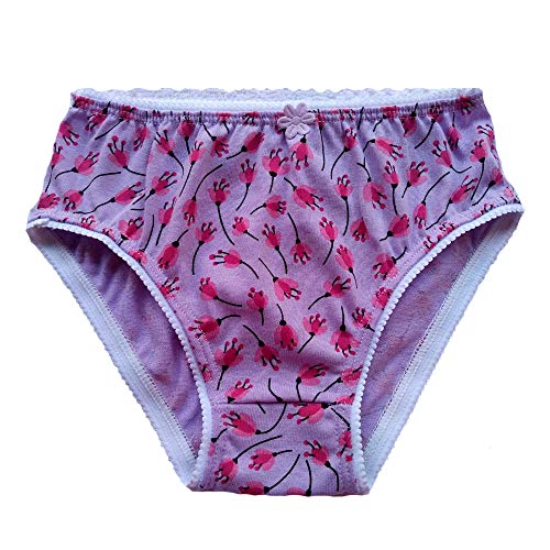 Kit 12 Peças Calcinha Infantil P Estampada Em Algodão Modelo Básico Sortidas