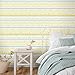 VaryFloral Yellow Blue Floral Stripe Wallpaper Peel and Stick Cute Small Flower Stripe Wallpaper for Bedroom Nursery Floral Leaf Contact Paper for Cabinet Self Adhesive Room Wall Covering 17.7