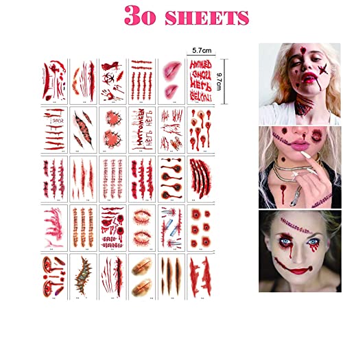 Tatuaggi Temporanei Halloween(30 Fogli), Halloween...