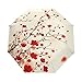 QMIN Parapluie pliant automatique motif fleurs de cerisier japonais, coupe-vent, protection UV, parapluie de voyage compact pour femme, homme, fille