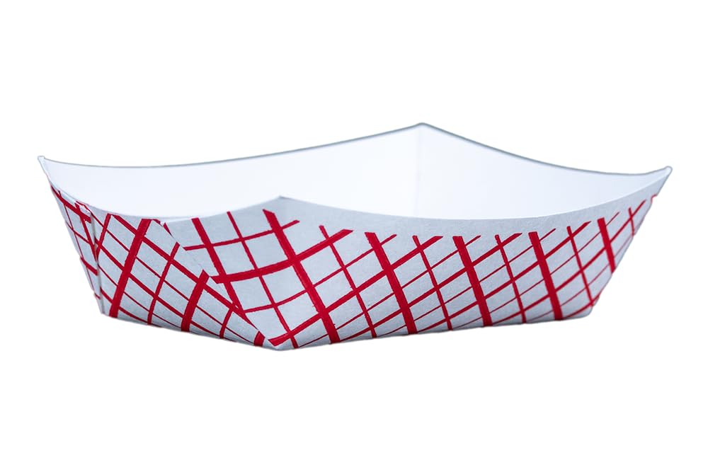 Southern Champion Tray 0405 #40 Southland Paperboard Red Check Food Tray, 6 oz Capacity (Case of 1000)