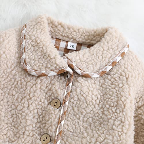 Newborn Kids Boys Girls Winter Fleece Coat Solid Zipper Jacket Thicken Warm Soft Outwear Fully Lined Jacket2