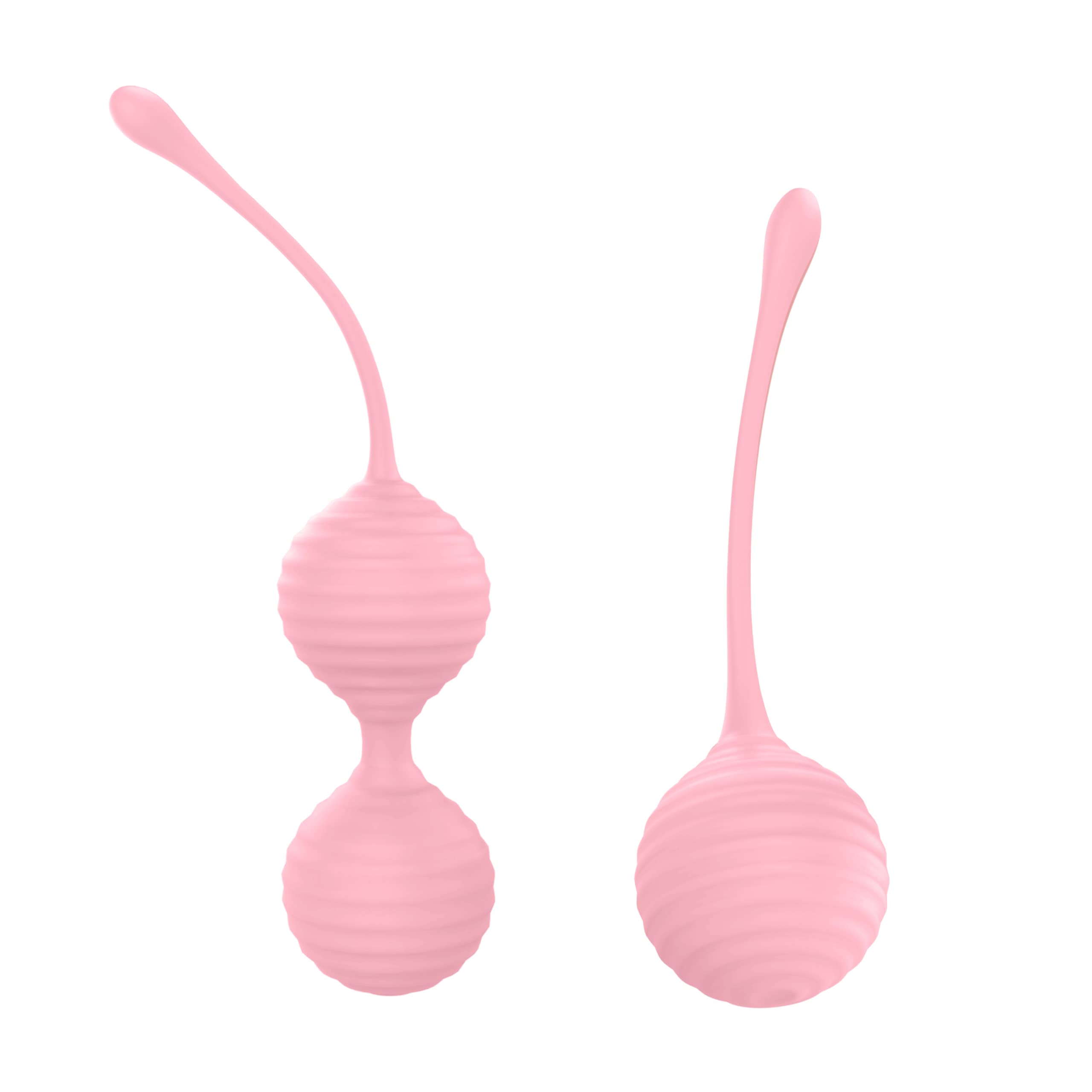 Luv Inc Kegel Balls Vaginal Weights Woman Beginner to Advance Kegel Balls Improving Bladder Control Tightening Pelvic Floor Muscles Silicone for Pregnancy Recovery Enhanced Intimacy (Silicone - Pink)