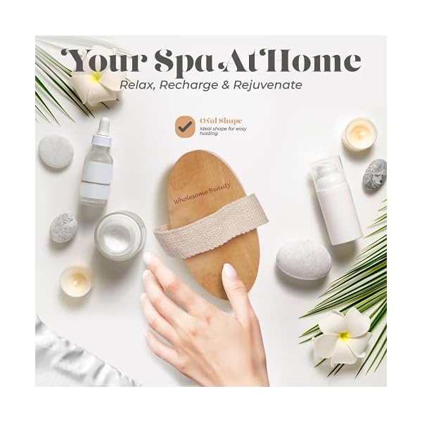 Dry-Skin-Body-Brush-Improves-Skins-Health-and-Beauty-Natural-Bristle-Remove-Dead-Skin-and-Toxins-Cellulite-Treatment-Improves-Lymphatic-Functions-Exfoliates-Stimulates-Blood-Circulation Dry Skin Body Brush - Improves Skin's Health and Beauty - Natural Bristle - Remove Dead Skin and Toxins, Cellulite Treatment, Improves Lymphatic Functions, Exfoliates, Stimulates Blood Circulation