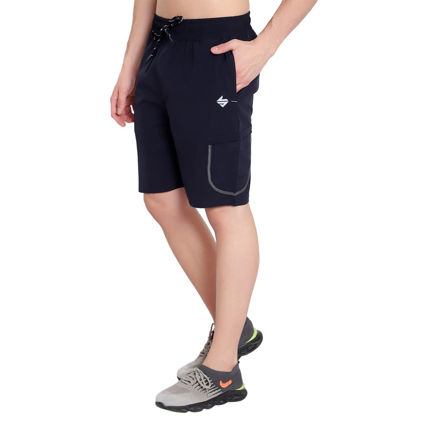 John Ally Men's Workout Exercise Shorts with Zipper Pocket, Elastic Waist Athletic Quick Dry Running Fitness & Lightweight.-image-10