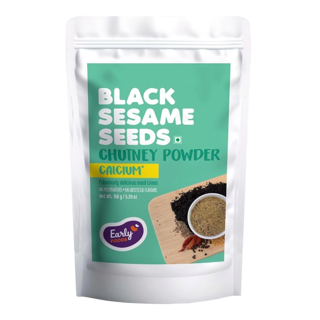 Early Foods - Black Sesame Seeds Chutney Powder | Til Chutney Powder | Instant Chutney Podi | Idli Dosa Chutney Podi 150g (B0D4QNVJCP) Amazon Price History, Amazon Price Tracker