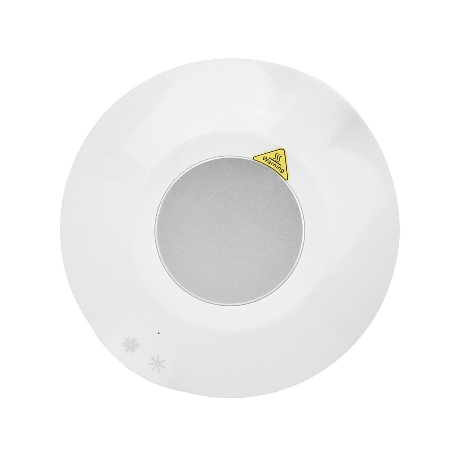 Hidyliu Calentador de Tazas, Calentador de Tazas de Café, Calentador de Café Calentador de Tazas USB Eléctrico Calentador de Tazas Frías Y Calientes Posavasos de Doble Propósito Taza de Café(Blanco)