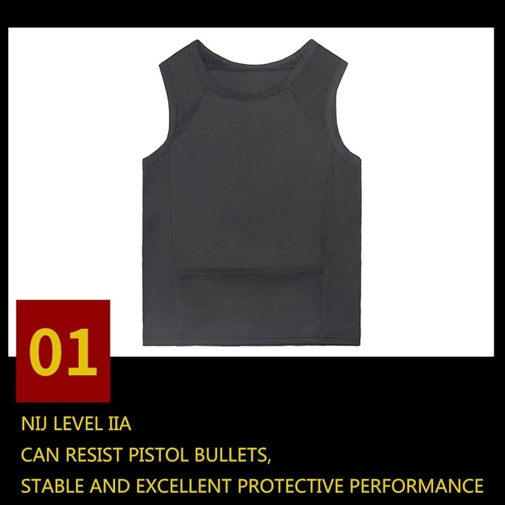 Gilet Pare-balles de Niveau IIIA - Vêtements de Protection de sécurité Tactique dissimulés de Léger Imperméable Respirant pour La Protection De La Sécurité Personnelle