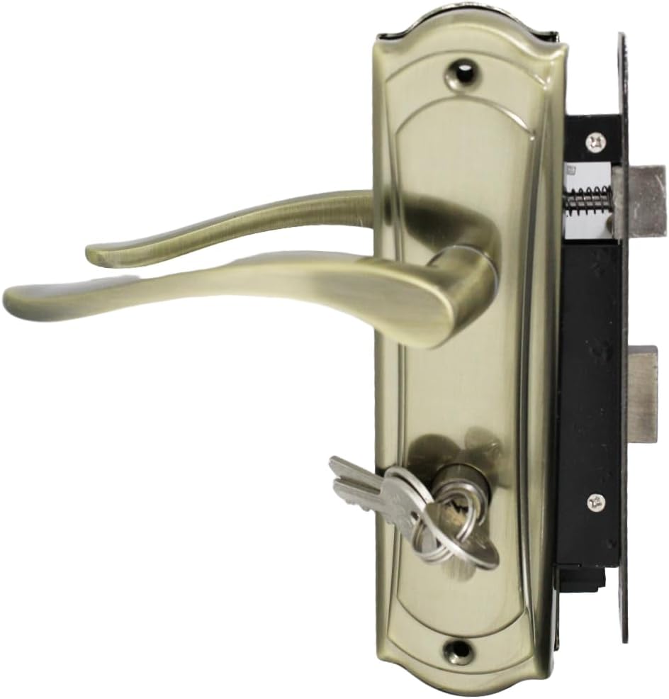 Robustline Door Handle Lockset - 74520 - AB - 58mm center