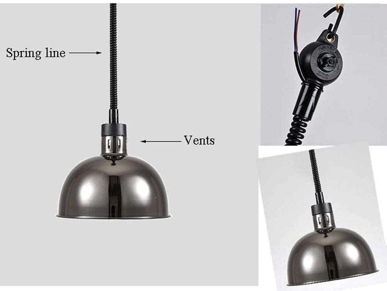 Komercyjna lampa grzewcza podgrzewacz żywności światło kawiarnie restauracje żyrandol 2 szt. lampy grzewcze podgrzewacz żywności żarówka grzewcza na podczerwień sprzęt f