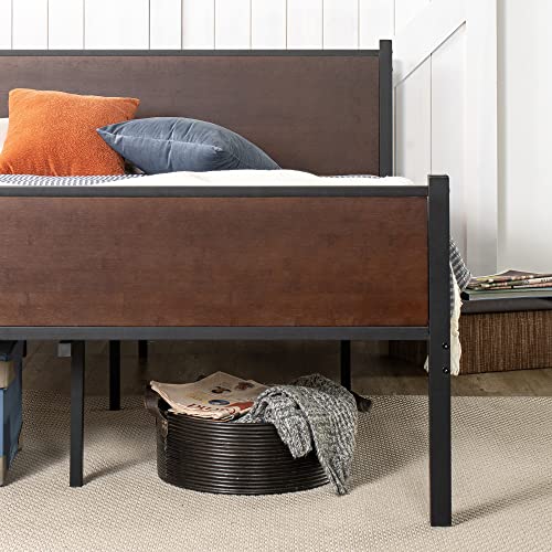 Image of Zinus Tucker Bamboo and Metal Platform Bed Frame, Bed Frame Made with Sustainable Bamboo, Steel Slat Mattress Support with No Box Spring Needed, Easy Assembly, Full