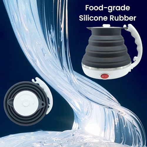 Tetera portátil plegable 24V para camión 450ml negro miniatura 5