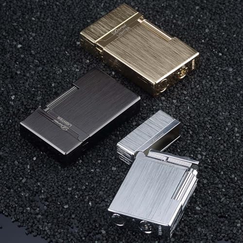 Encendedor clásico metálico de butano Dorado miniatura 2