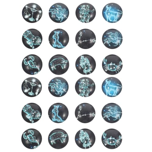 Cabujones de vidrio para joyería DIY con diseños detallados de constelaciones