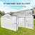 MELLCOM 10 x 20ft Carport Replacement Canopy Cover Side Wall with Zipper Door,Garage Tent Shelter Waterproof & UV Protected,White (Top and Frame Not Included)