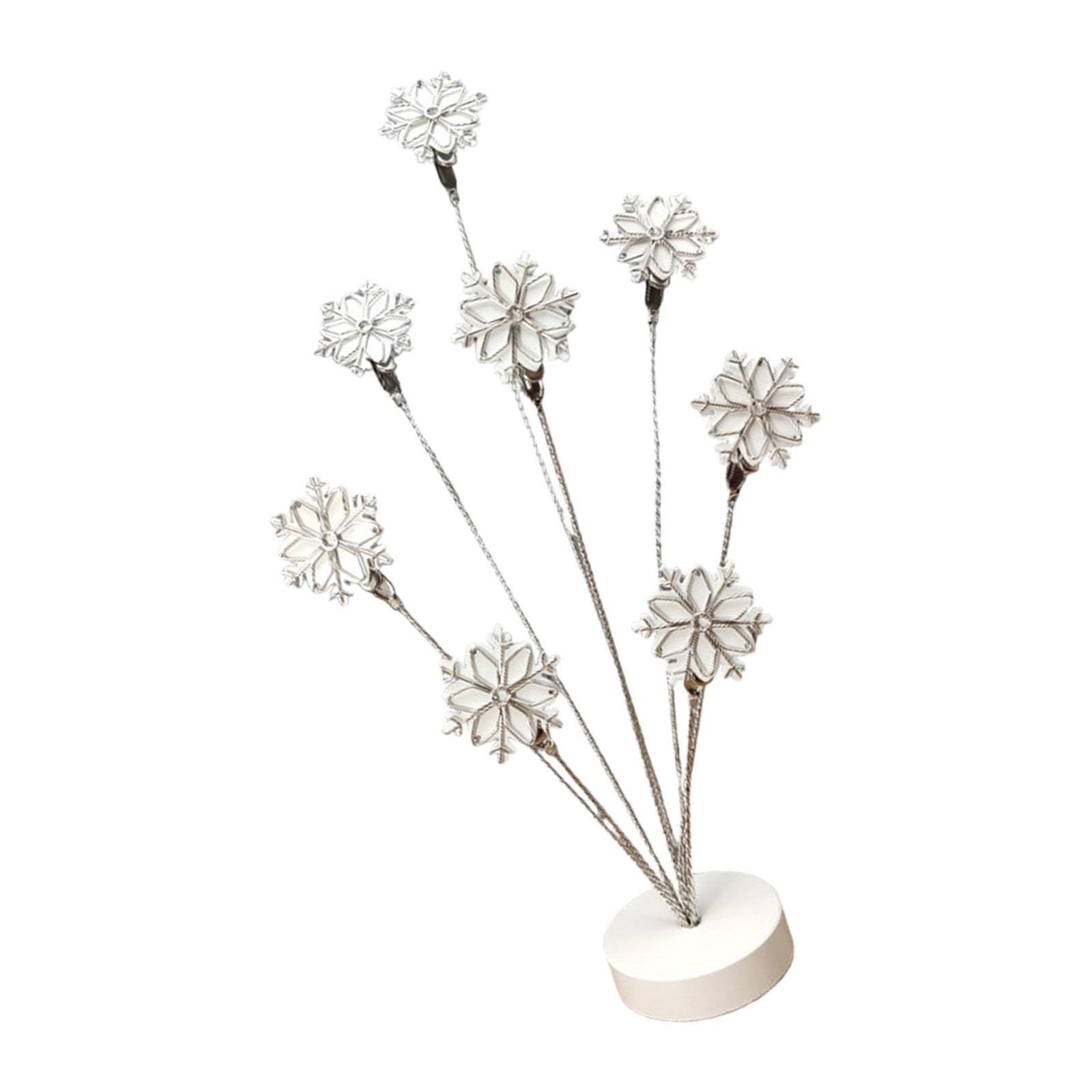 PURPLELILY Photo Tree Holder Snowflake Metal Card Clip Holder Desk Photo Display Stand Note Memos Organiser for Wedding Birthday Display Shelf