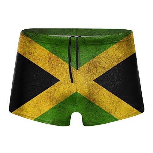Alpsport Men'S Jamaican Flag Swimwear Boxer Briefs Swim Trunk Triangle Thong Bikini Swimsuit