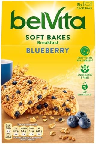 Belvita Breakfast Biscuits Soft Bakes Filled Blueberry, 250 g