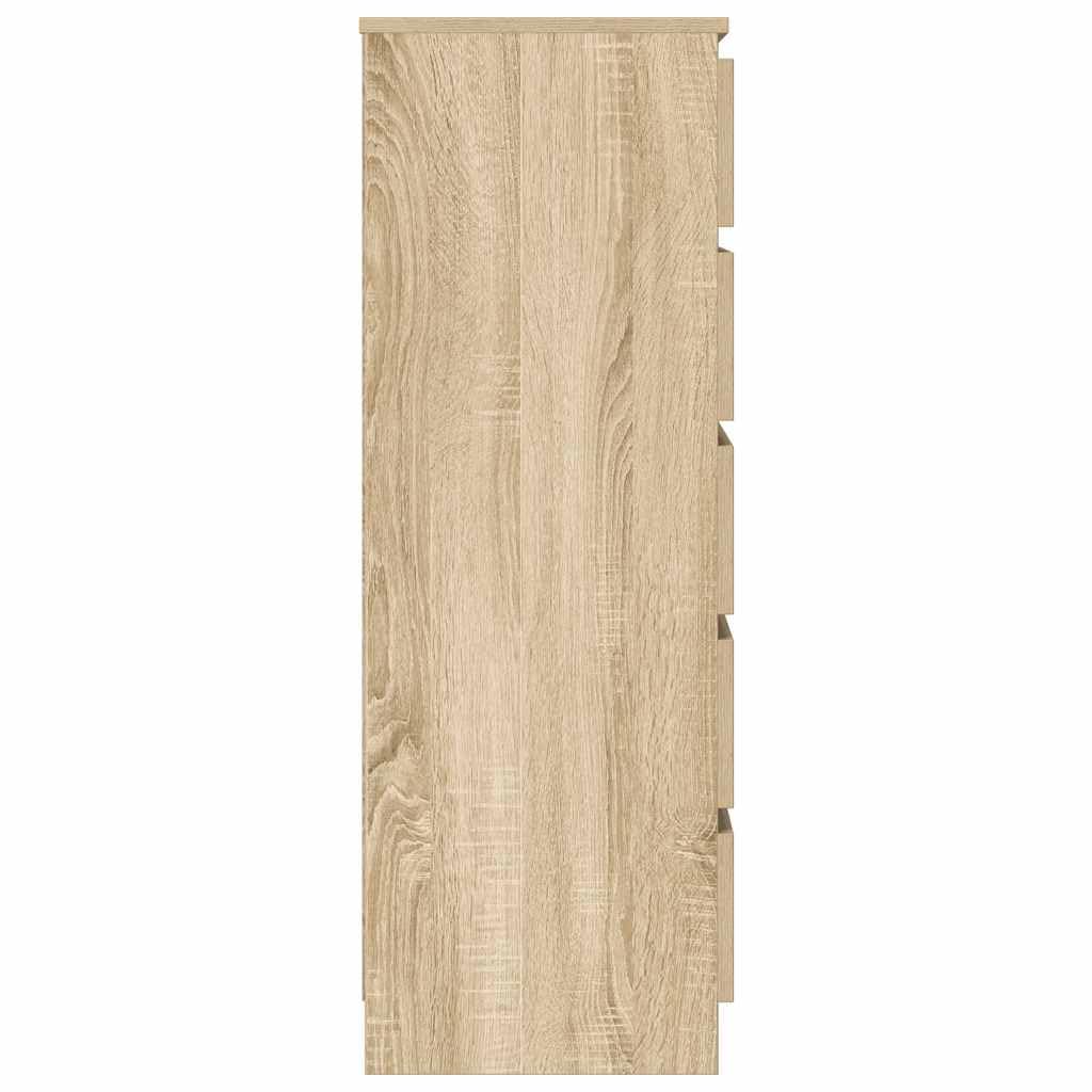 vidaXL Cassettiera Rovere Sonoma 60x36x103 cm in Legno Multistrato