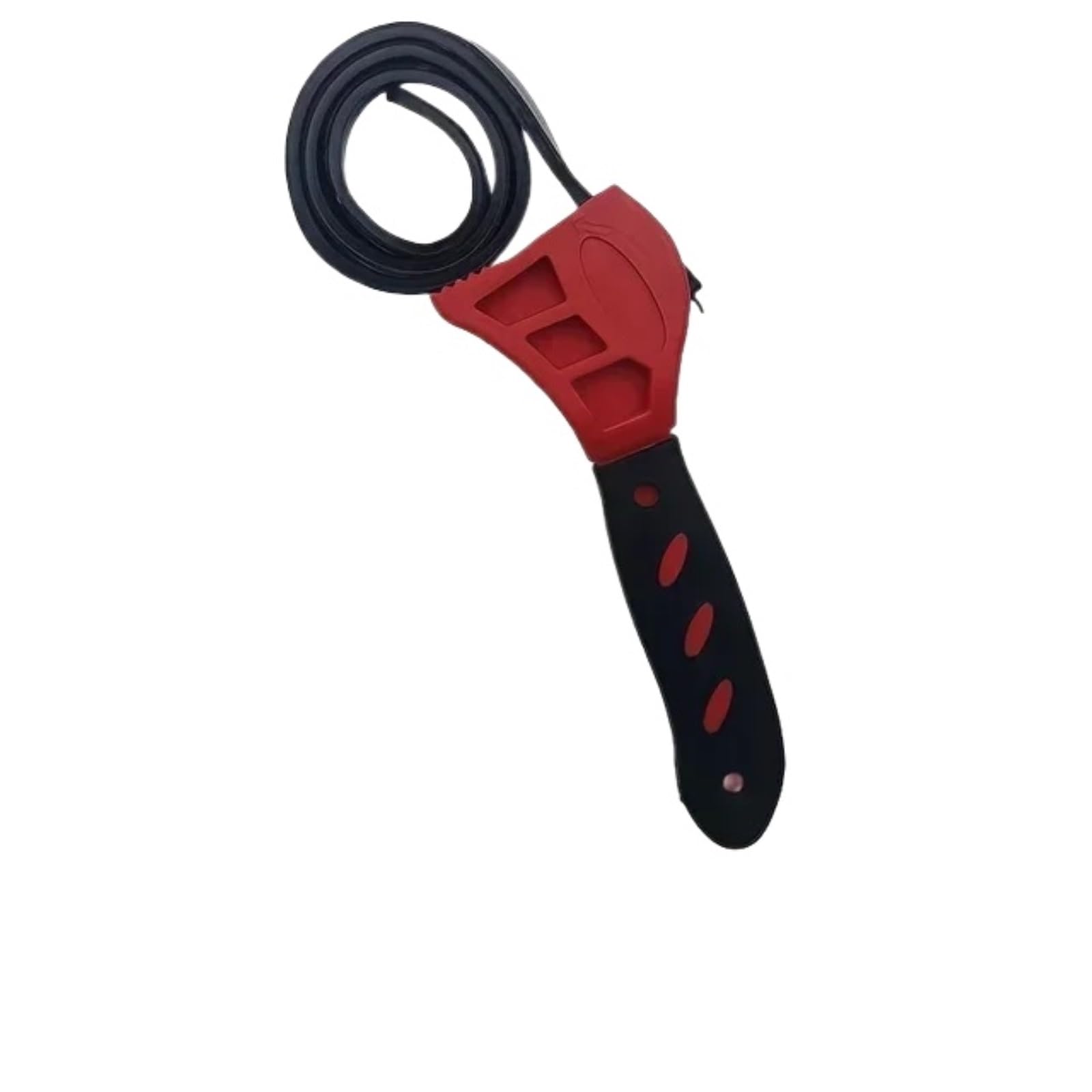 Lajhdcg Red 1Pcs 6Inch Belt Wrench Oil Filter Puller Strap Spanner Chain Wrench Strap Opener, Adjustable Disassembly Tool(Red)