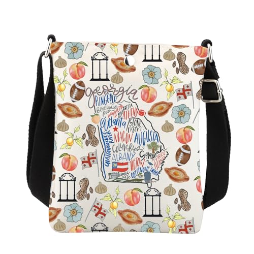 Georgia Crossbody Bag Georgia Souvenirs Gifts Georgia State Travel Gifts Georgia Vacation Gifts Georgia Pride Gift Handbag