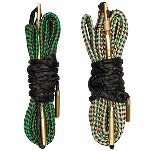 IIET 223 556 .22 Cal Rifle Bore Snake(2 Pack), Gun Bore Cleaner Snake for Rifle Pistol Shotgun Bore Cleaning for 12Ga 380 9mm 308 Caliber Quick Cleans (2020