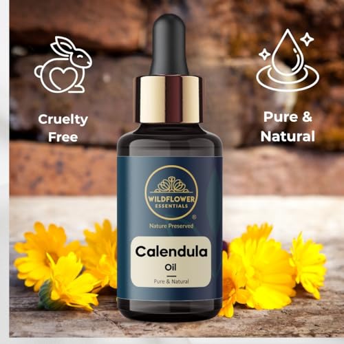 Image of Calendula Oil for Face Skin Hair & Body Hydration Pure & Natural (30ml)