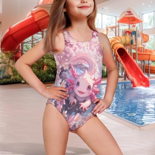 Image of Girls One Piece Swimsuits Teens Sleeveless Back Cross Strap Bathing Suit Kids Quick Dry Cute Beach Swimwear(5-14)