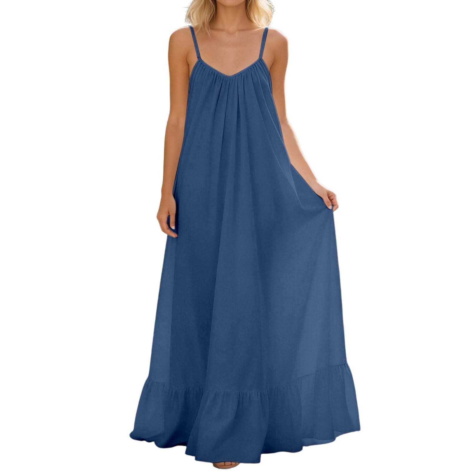Vestidos casuales de primavera para mujer, holgados, sin espalda, sexy, para verano, cóctel, vacaciones, playa, trabajo, madre del novio, elegante, favorecedor, para mujeres y adolescentes