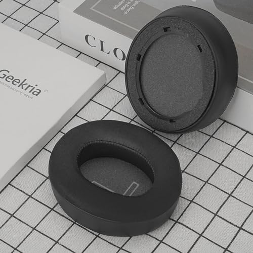 Image of Geekria Sport Cooling-Gel Replacement Ear Pads for Anker Soundcore Life Q20, Q20+, Q20i, Life 2 (Not Fit for Life 2 Neo) Headphones Ear Cushions, Repair Parts (Black)