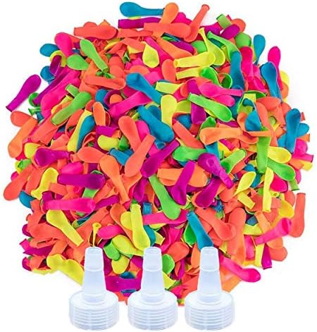 1700 Pack Water Balloons, Biodegradable Latex Water Balloon Assorted Colors with Refill Hose Nozzle for Kids Adults Summer Outdoor Water Toy
