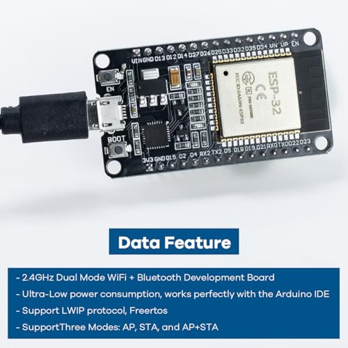 Image of Hosyond 3Pack ESP32 ESP-WROOM-32 Development Board WiFi + Bluetooth CP2102 Dual Core Microcontroller Compatible with Arduino