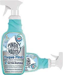 limpa vidros pingo mágico toque final instantâneo brilho e secagem ultra rápida 500ml
