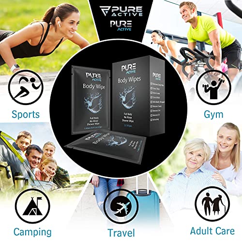 Image of Shower Body Wipes, 480 Individually Wrapped Personal Hygiene Body Cleansing Wipes for Women and Men, Keep Clean After Gym Travel Camping Outdoors Sports