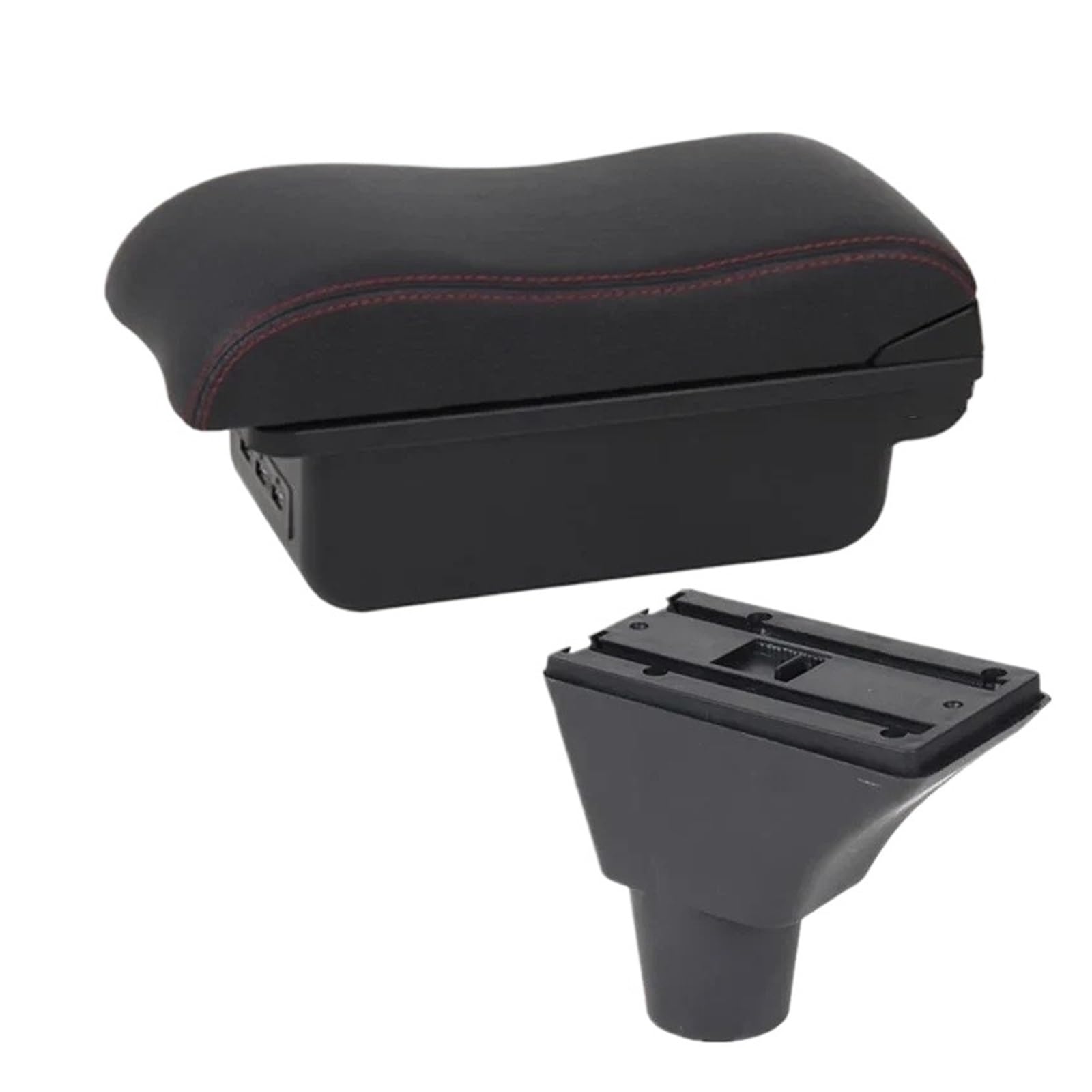 Ggwqoops Car Armrests For Citroen For C3 For C4 Car Armrest Storage Box Interior Dedicated Retrofit Accessories Armrest Box(B1 red line 3USB)