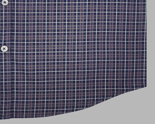 Image of GHPC 100% Cotton Checkered Half Sleeves Regular Fit Formal Shirt for Men